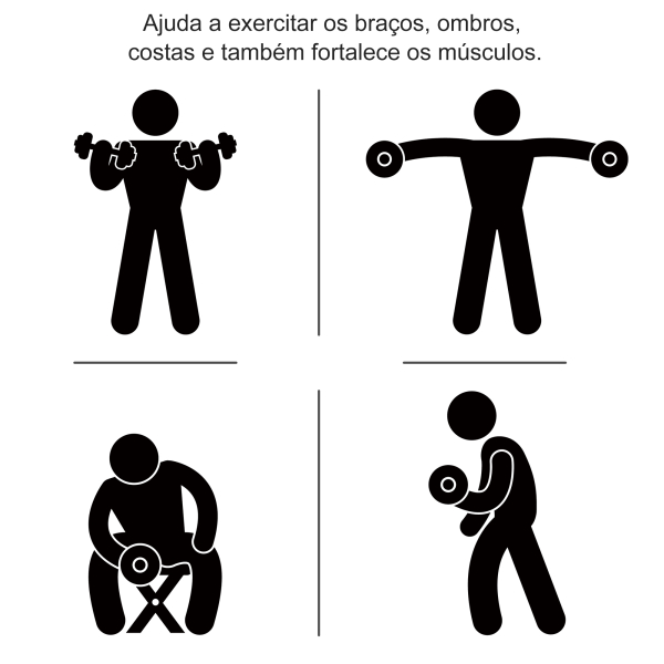 HOMCOM Conjunto de Halteres Ajustáveis 30kg com Barra de Conexão de Aço e Discos Desmontáveis Conjunto de Pesos para Treinamento em Casa Academia Escritório Preto - Image 7