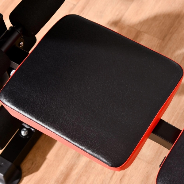 HOMCOM Banco de Pesos Multifuncional Banco de Musculação com Encosto Ajustável Suporte de Barras para Fitness Treinamento Completo 175x139x127cm Preto - Image 8