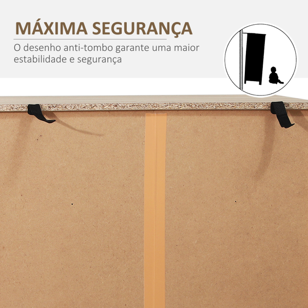 HOMCOM Cómoda com 5 Gavetas Estilo Retrô Móvel Auxiliar de Madeira para Sala de Estar Corredor 80x39,5x110 cm Madeira e Preto - Image 6