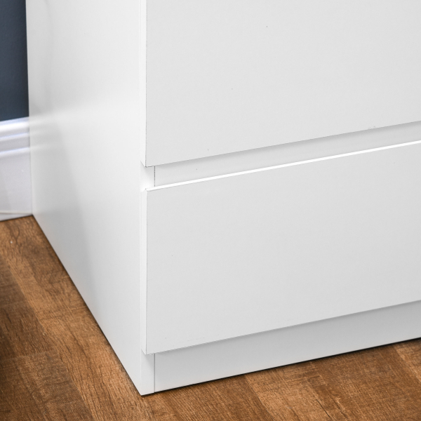 HOMCOM Cómoda Moderna com 6 Gavetas Cómoda de Madeira para Dormitório Entrada Sala de Estar 80x39x115cm Branco - Image 9