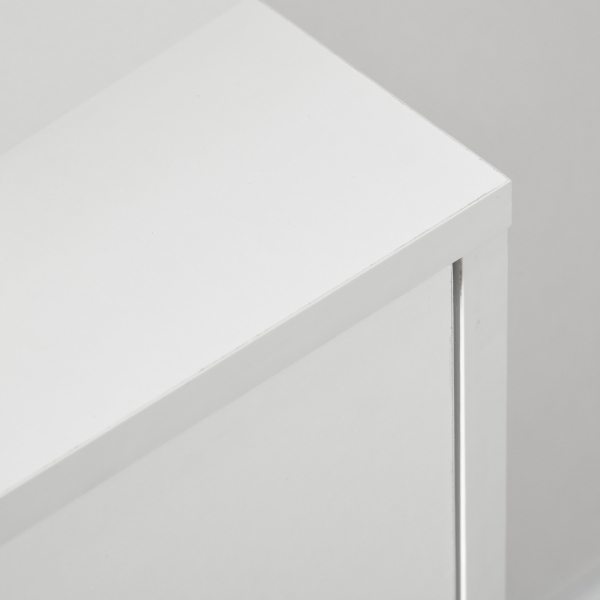HOMCOM Cómoda com 3 Gavetas com Pés de Madeira de Pinho para Sala de Estar Escritório 80x30x80 cm Branco e Madeira - Image 7