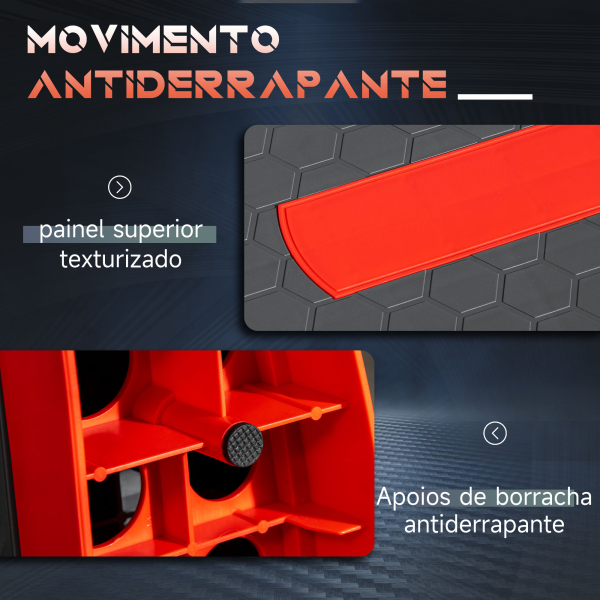 HOMCOM Plataforma Step Fitness com Altura Ajustável de 10/15/20cm Plataforma de Exercício 78x28x20cm Vermelho - Image 6