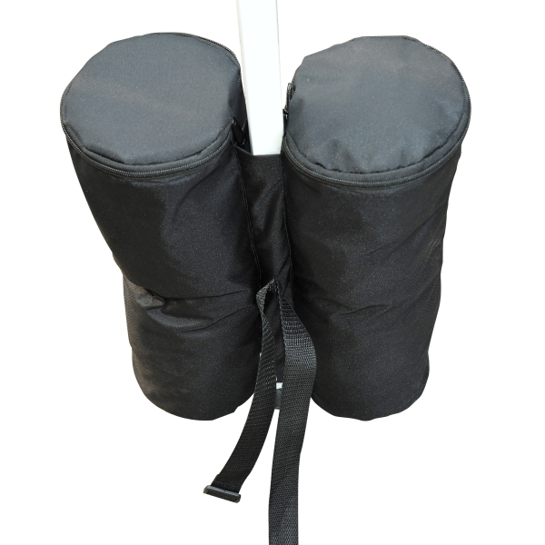 Outsunny Pack de 4 Sacos de Lastro Enchíveis para Carpa Tenda e Toldo Volume Máx. 15kg Ø14x42 cm Preto - Image 9