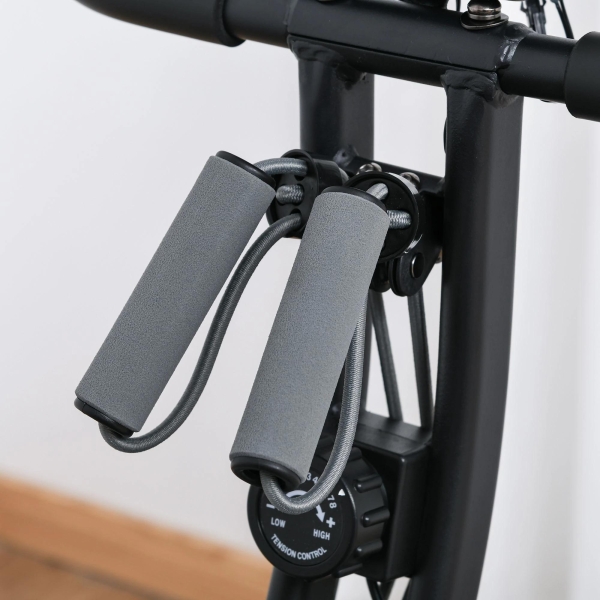 HOMCOM Bicicleta Estática Dobrável com Volante de Inércia de 1,5kg Sensor de Pulso Tela LCD Resistência Ajustável em 8 Níveis e Assento Regulável 107x53x107cm Preto - Image 9