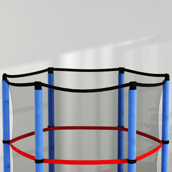 HOMCOM Trampolim Infantil Ø140x190 cm Trampolim para Crianças de 3-6 Anos com Rede de Segurança Carga 45 kg para Interior Azul - Image 9