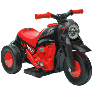 AIYAPLAY Mota Elétrica para Crianças Mota a Bateria 6V com Função de Bolhas Farol Música Motocicleta para Crianças com Velocidade 3km/h Carga 30 kg Vermelho