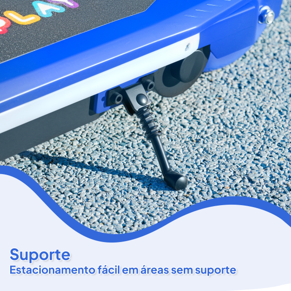 AIYAPLAY Trotinete Elétrica para Crianças Máx. 10 km/h Motor 80 W Autonomia Máxima 8 km Trotinete com Luzes LED Travão Traseiro 76x46x93 cm Azul - Image 8