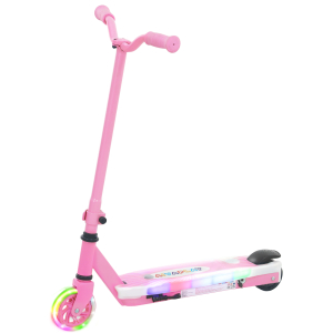 AIYAPLAY Trotinete Elétrica para Crianças Máx. 6 km/h Motor 80 W Autonomia Máxima 8 km com Luzes LED Travão Traseiro Rosa