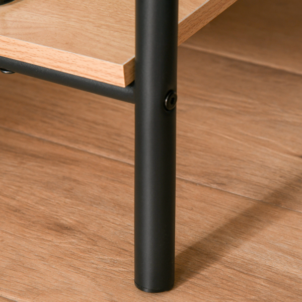 HOMCOM Suporte para Cabides com 2 Prateleiras de Armazenamento Barra para Pendurar e Estrutura de Aço 64x42,5x149 cm Preto - Image 9