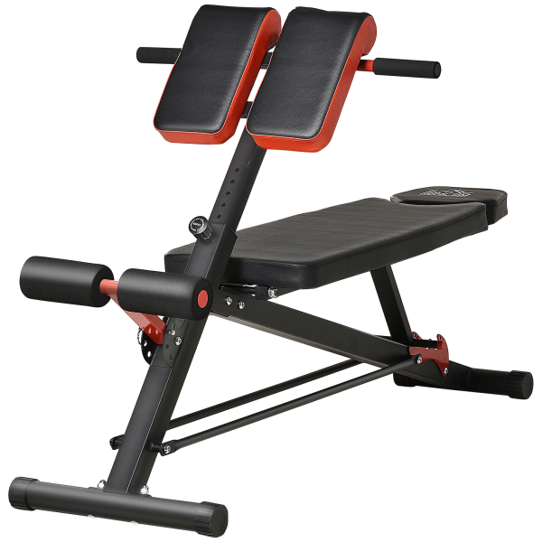 HOMCOM Banco de halteres inclinavel com 4 níveis de altura ajustável multifuncional para treinamento completo 64x146x73,5-85cm