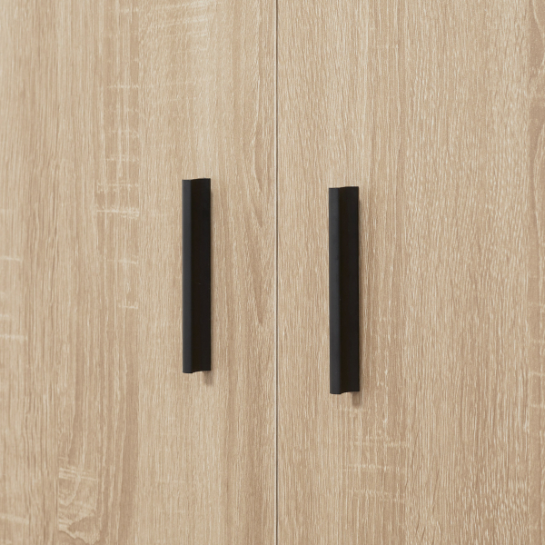 HOMCOM Aparador Moderno com 2 Portas 1 Gaveta e 3 Prateleiras Abertas Aparador Auxiliar de Armazenamento 80x30x96,5cm Madeira - Image 9
