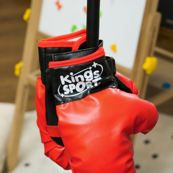 AIYAPLAY Punching Ball para Crianças Kit de Boxe para Crianças com Luvas de Boxe Altura Ajustável 122,5-147 cm e Base Preenchível Vermelho - Image 8