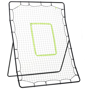 HOMCOM Rede de Beisebol Rede para Prática de Beisebol e Softbol com Estrutura Metálica e Ganchos 123x90x174 cm Preto
