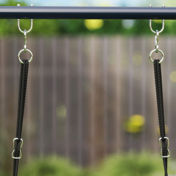 AIYAPLAY Conjunto de Baloiços para Crianças com 2 Baloiços Simples e 1 Baloiço Plataforma 365x180x184 cm Multicor - Image 8