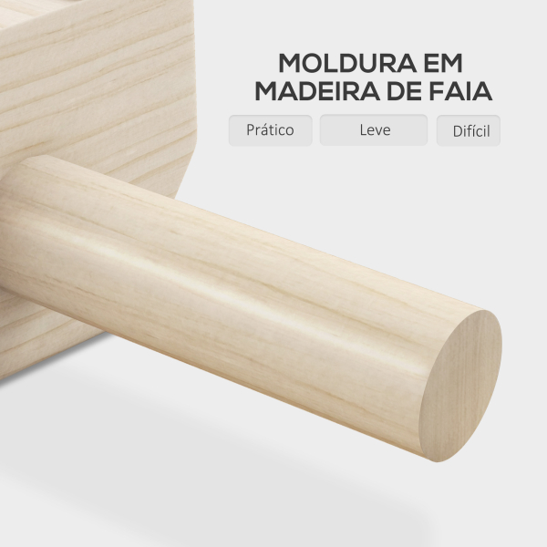 SPORTNOW Barras Paralelas de Madeira para Calistenia Barras Paralelas com Tapete Antideslizante para Ginásio Casa 30x13x10 cm Natural - Image 5