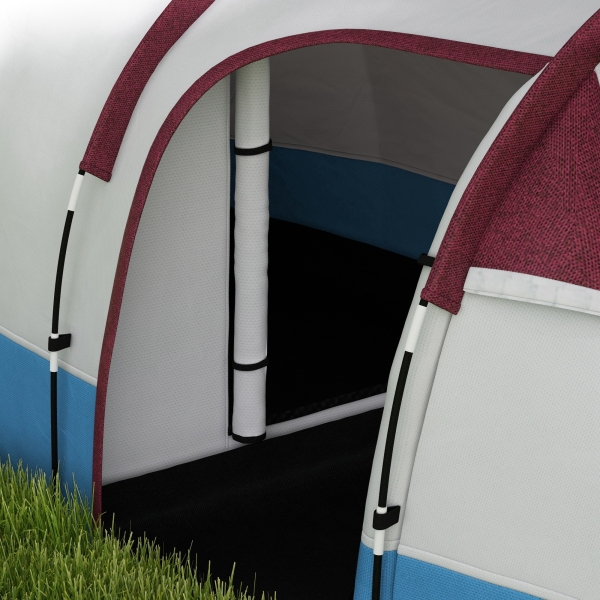Outsunny Tenda de Campismo Familiar para 2-3 Pessoas com 2 Áreas e Bolsa de Transporte Impermeável 420x200x150 cm Multicolor - Image 9
