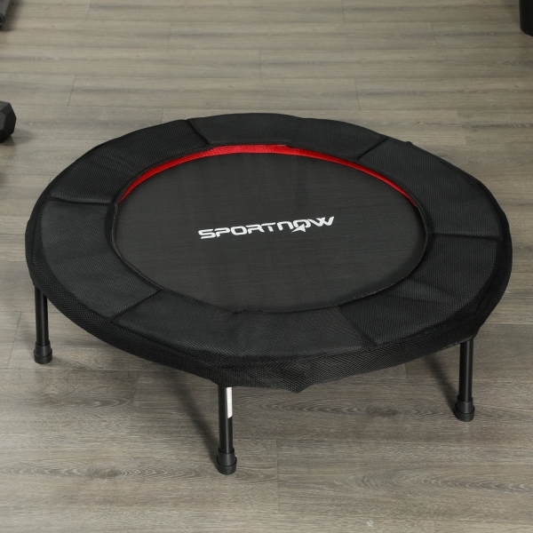 SPORTNOW Trampolim Fitness Ø102 cm Trampolim Fitness Dobrável com Estrutura de Aço Antiderrapante Ø102x22 cm Vermelho - Image 7