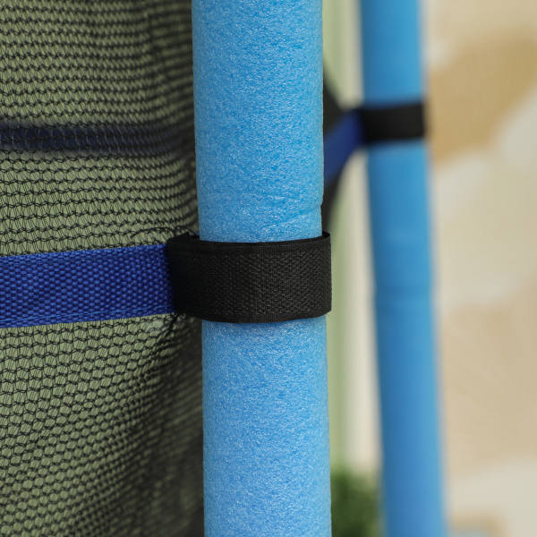 HOMCOM Trampolim para Crianças com Rede de Segurança e Estrutura de Aço para Interiores e Exteriores Carga 50kg Ø140x190 cm Azul - Image 9