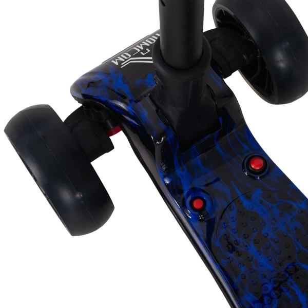 HOMCOM Trotinete dobrável para crianças acima de 3 anos altura ajustável em 4 níveis  luzes musica e Nevoeiro de água  61x26x63-81 cm Azul - Image 9
