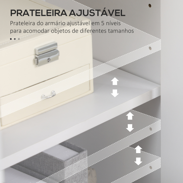 HOMCOM Vitrine Sala de Estar Estante para Livros com Portas de Vidro Prateleira Ajustável e Dobradiças de Fechamento Suave 60x60x116 cm Branco - Image 5
