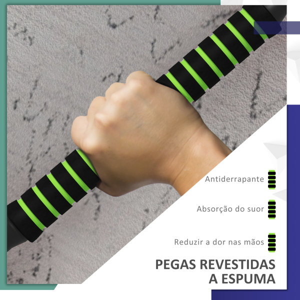 SPORTNOW Conjunto de Halteres 20kg 4 em 1 Conjunto de Pesos com Kettlebell Barra de Pesos para Treino de Força em Casa Ginásio Verde - Image 6