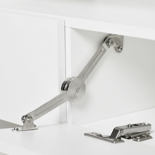 HOMCOM Móvel de TV para Sala de Estar Móvel para Televisor 180x33,5x42cm e 2 Prateleiras de Parede 65x20x20cm Branco - Image 5