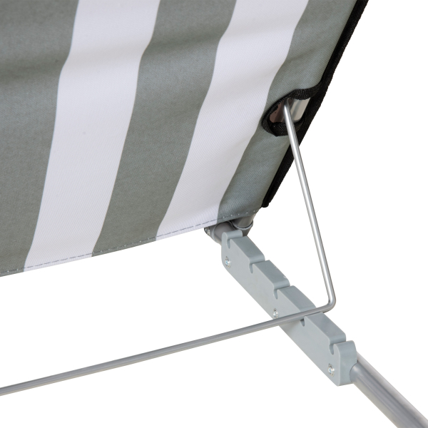 Outsunny Conjunto de 2 Esteiras de Praia com Encosto Reclinável em 5 Níveis Bolsa de Transporte e Apoio de Cabeça 48x134x33-43 cm Branco e Cinzento - Image 9