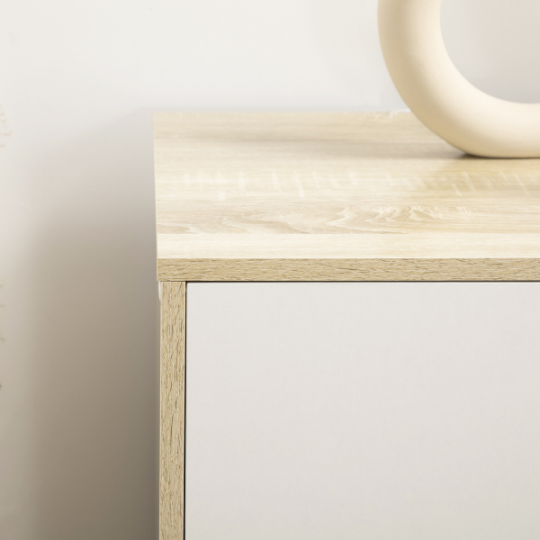 HOMCOM Cómoda com 6 Gavetas e Pés Elevados Cómoda para Dormitório Estilo Moderno Anti-Tombo 120x40x76cm Madeira e Branco - Image 8
