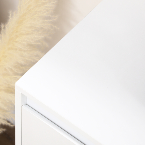 HOMCOM Móvel Aparador com 3 Portas Prateleiras Ajustáveis ​​e Suporte com Fecho Suave para Televisores 120x35x85 cm Branco - Image 7