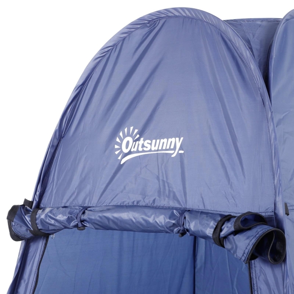 Outsunny Tenda de Duche para Campismo Dobrável Pop UP Tenda de Privacidade com proteção UV e Tecido Impermeável 100x100x185cm Azul Escuro - Image 9