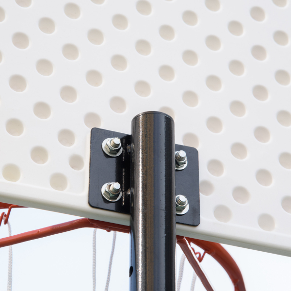 HOMCOM Tabela de Basquetebol para Exterior com Altura Ajustável 258x314 cm com Rodas Base Recaregável Preto e Vermelho - Image 8