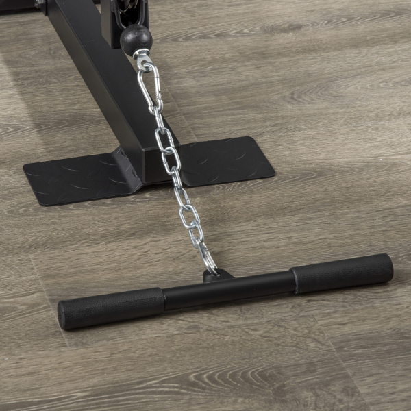 HOMCOM Máquina de Musculação com Placas de Peso de 45 kg Carga Máx. 100 kg para Treino Fitness em Casa Ginásio Preto - Image 9