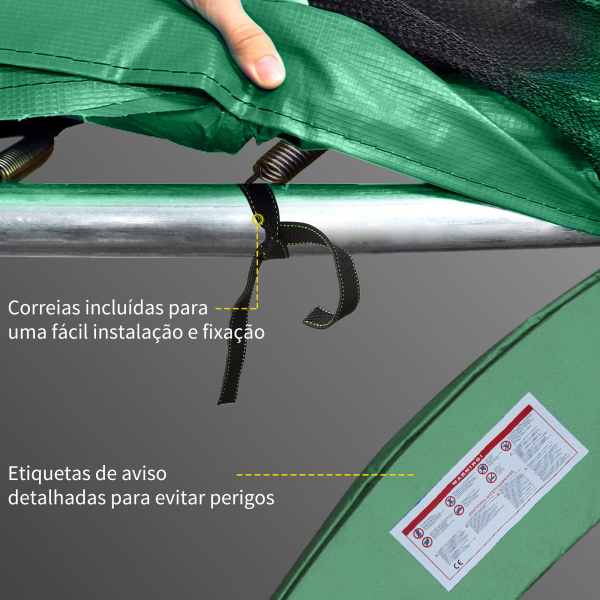 HOMCOM Cobertura de Proteção Ø305 de Borda de Trampolim Espuma de Proteção para Trampolim para Exterior Verde - Image 6