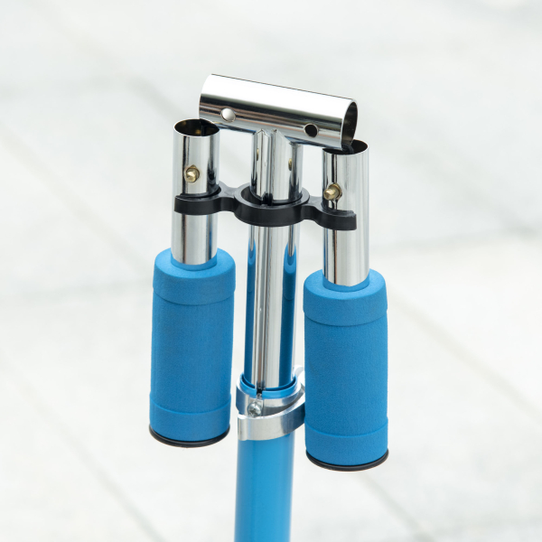 HOMCOM Trotinete para Crianças Dobrável com Luzes e Música 4 Alturas Ajustável Rodas Brilhantes e Pedal LED 67x32x65-78 cm Azul - Image 9