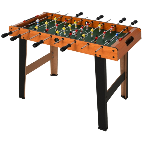 HOMCOM Mesa de matraquilhos com 22 jogadores incluídos 84,5x40x61,2 cm Cor Madeira e Preto