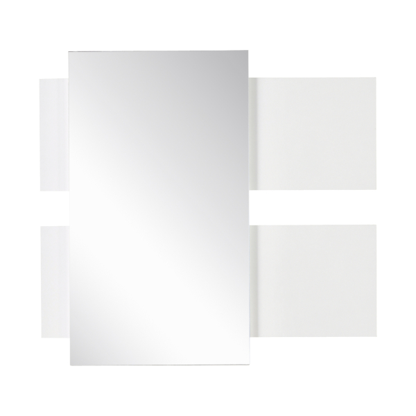 HOMCOM Conjunto de Móveis de Entrada com Espelho e Gaveta Estilo Moderno 75x4x70cm e 75x29x20cm Branco e Madeira - Image 8