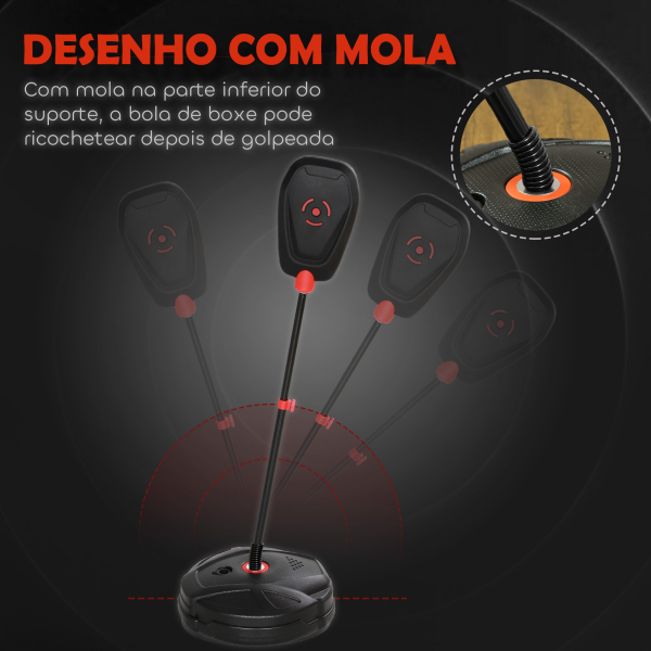 AIYAPLAY Punching Ball para Crianças acima de 5 anos Kit de Boxe com Luvas de Boxe Altura Ajustável 88-124 cm e Base Preenchível Preto - Image 6