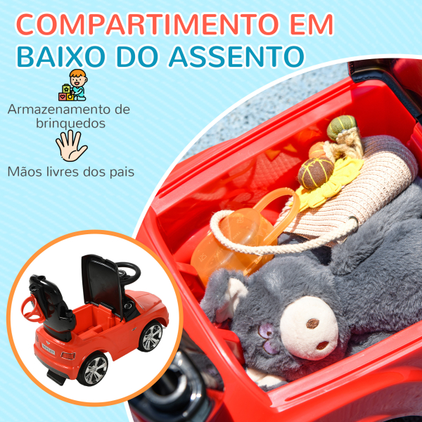 AIYAPLAY Carro Andador 3 em 1 com Licença Bentley Bentayga Carro Andador para Bebés com Guiador e Capô Desmontáveis Vermelho - Image 7