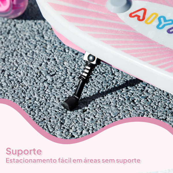 AIYAPLAY Trotinete Elétrica para Crianças Máx. 6 km/h Motor 80 W Autonomia Máxima 8 km com Luzes LED Travão Traseiro Rosa - Image 9