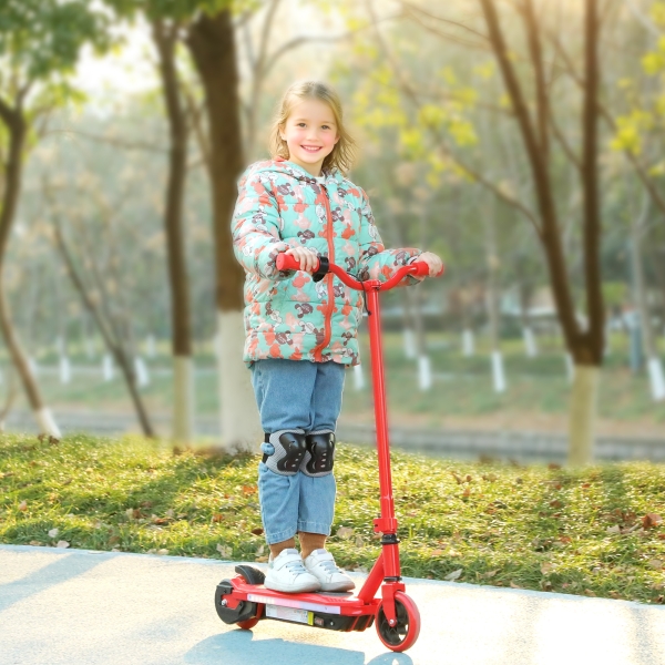 AIYAPLAY Trotinete Elétrica para Crianças Máx. 10 km/h Motor 80 W Autonomia Máxima 8 km Trotinete com Luzes LED Travão Traseiro 76x46x93 cm Vermelho - Image 2