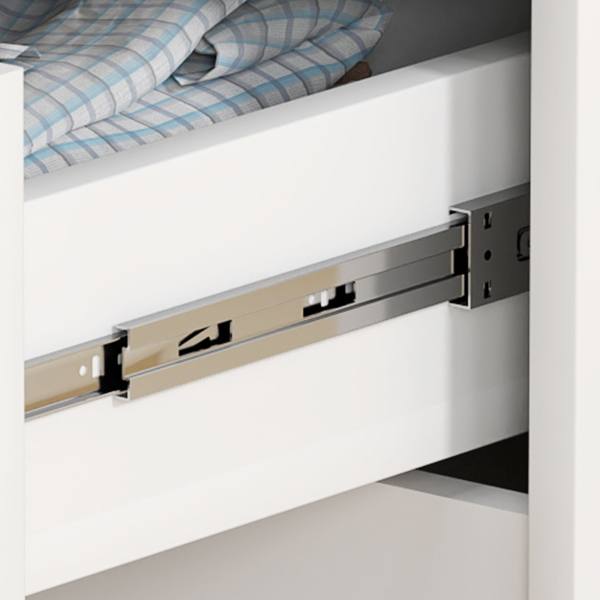 HOMCOM Cómoda com 4 Gavetas Cómoda de Dormitório Moderna com Sistema Anti-Tombo 60x40x85 cm Branco - Image 9
