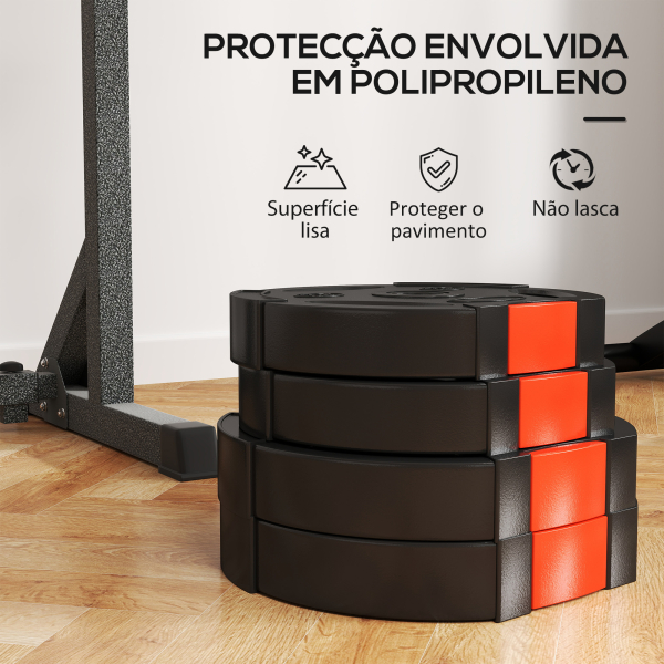 SPORTNOW Conjunto de Discos de Pesos de 4 Peças Discos de Pesos 2x10 kg e 2x5 kg com Orifícios de 2,5 cm Preto - Image 6