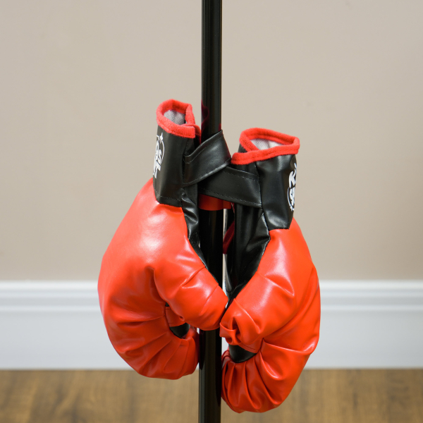 AIYAPLAY Punching Ball para Crianças acima de 5 anos Kit de Boxe com Luvas de Boxe Altura Ajustável 88-124 cm e Base Preenchível Preto - Image 8