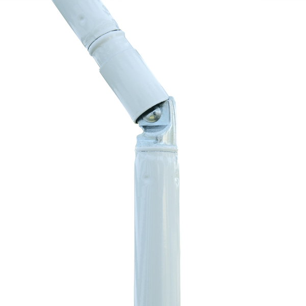 Outsunny Chapéu de Sol de Praia Ø180cm com Teto Inclinável e Mastro de Metal Proteção Solar para Jardim Terraço Exterior Listras Verdes e Branco - Image 9