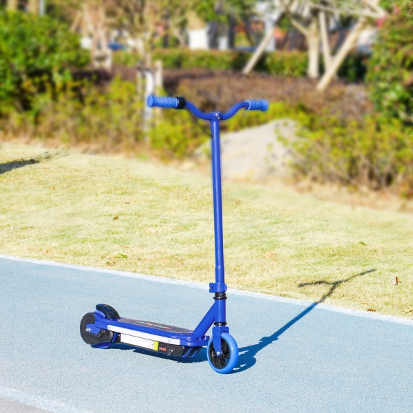 AIYAPLAY Trotinete Elétrica para Crianças Máx. 10 km/h Motor 80 W Autonomia Máxima 8 km Trotinete com Luzes LED Travão Traseiro 76x46x93 cm Azul - Image 2