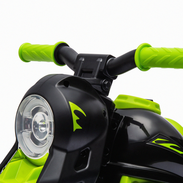 AIYAPLAY Mota Elétrica para Crianças Mota a Bateria 6V com Função de Bolhas Farol Música Motocicleta para Crianças com Velocidade 3km/h Carga 30 kg Verde - Image 9