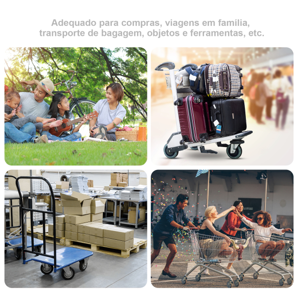 PawHut Reboque de bicicleta dobrável para carregamento de bagagem de 40kg com estrutura de aço leve e refletores 139x71,5x49 cm Preto - Image 6