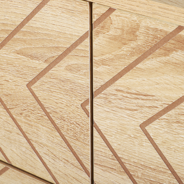 HOMCOM Cómoda com 5 Gavetas Estilo Retrô Móvel Auxiliar de Madeira para Sala de Estar Corredor 80x39,5x110 cm Madeira e Preto - Image 8