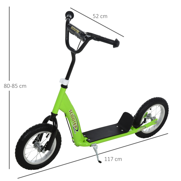 HOMCOM  Trotinete com 2 pneus infláveis ​​para crianças acima de 5 anos de altura ajustável - Image 3