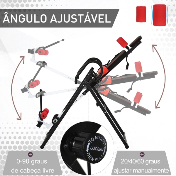 HOMCOM Mesa de Inversão Dobrável com Cintura Acolchoada e Cinto de Segurança Carga Máxima 150 kg - Image 5